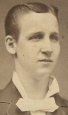 MAN WITH SLICKED BACK HAIR AND DEEP SET EYES. CDV. N.Y.
