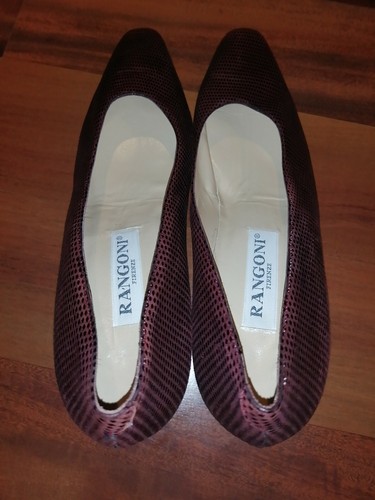 Rangoni Firenze Womens Leather Snake Skin Cute Brown Italian Shoes Size 7.5 AA - Picture 5 of 11