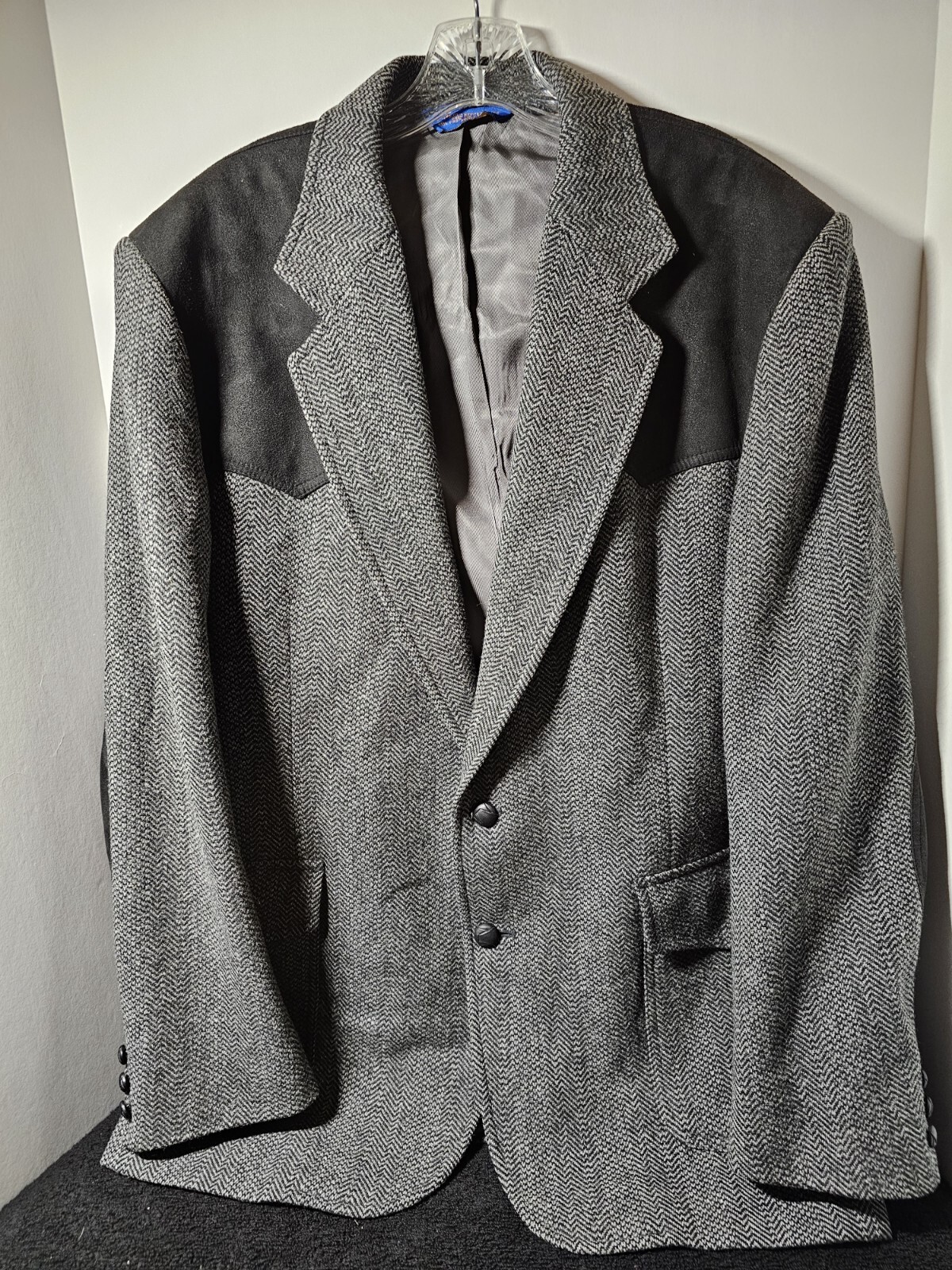 PENDLETON 100% Wool Western  2-Button Gray Blazer… - image 1
