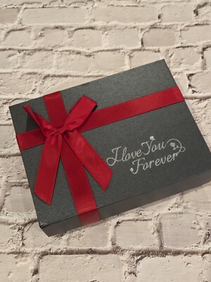 I Will Love You Forever Rose And Necklace Set, NIOB, Comes With A Little Card 