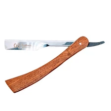 Xcellence Straight Edge Shaving Razor Cut Throat, Polished Fine Wooden Handle