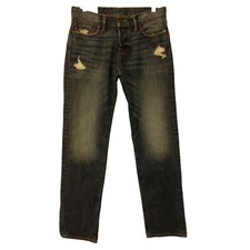 Abercrombie & Fitch jeans mens 30x32 blue distressed denim the A&F slim straight