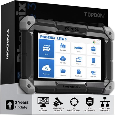 2025 TOPDON Phoenix Lite3 PRO+ ECU KEY Coding Scanner Car Diagnostic Tool PLUS