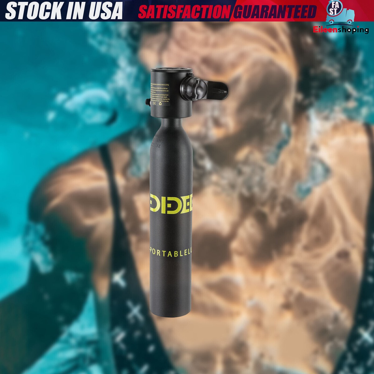 0.5L Mini Portable Scuba Tank Kit – Hand Pump, 10 Min Dive Time, For Pool & Snorkeling