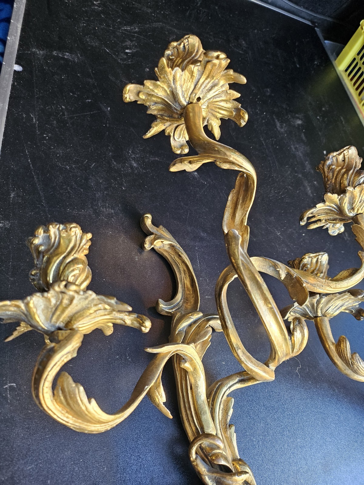 antique brass candle wall sconces eBay