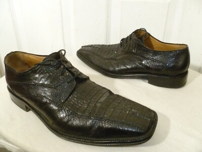 DAVID EDEN WALLACE BLACK GENUINE HORNBACK CROCODILE DRESS  display picture 3