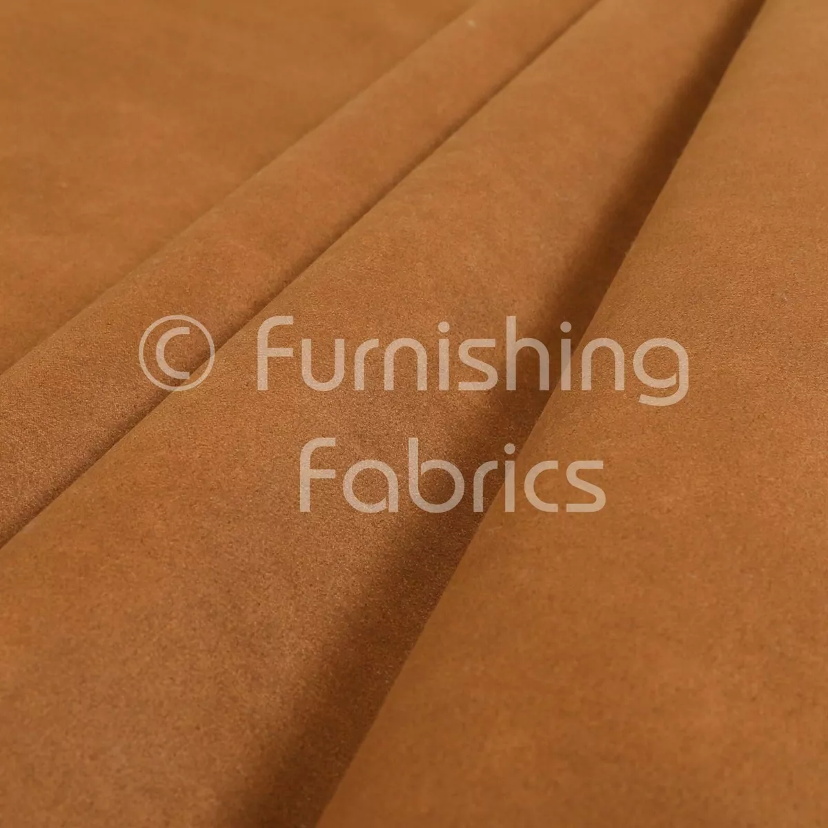 Soft Quality Durable Faux Suede Feel Leather Tan Furnishing
