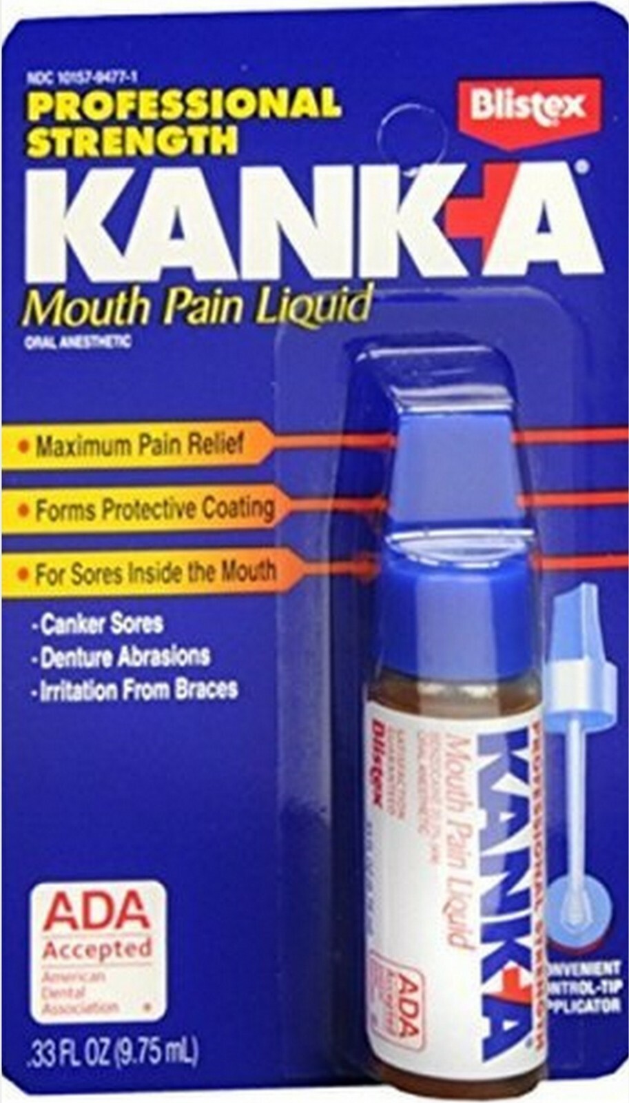 Blistex Kanka LIQUID Tooth/Mouth Pain MAX Strength 0.33oz