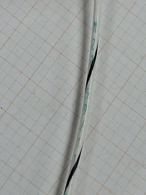 Carlisle #14awg M22759/11-14-90 Silver PTFE Lead Wire 200C/600V White/Black/50ft