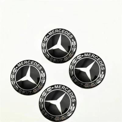 4pcs 56 mm/60mm/65 mm Car Wheel Center Hub Cap Badge Sticker For Mercedes-Benz - Bild 1 von 3