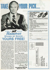 1977 Vintage Print Ad Take Your PIck A Pair of Famous Hanover Shoes or Boots