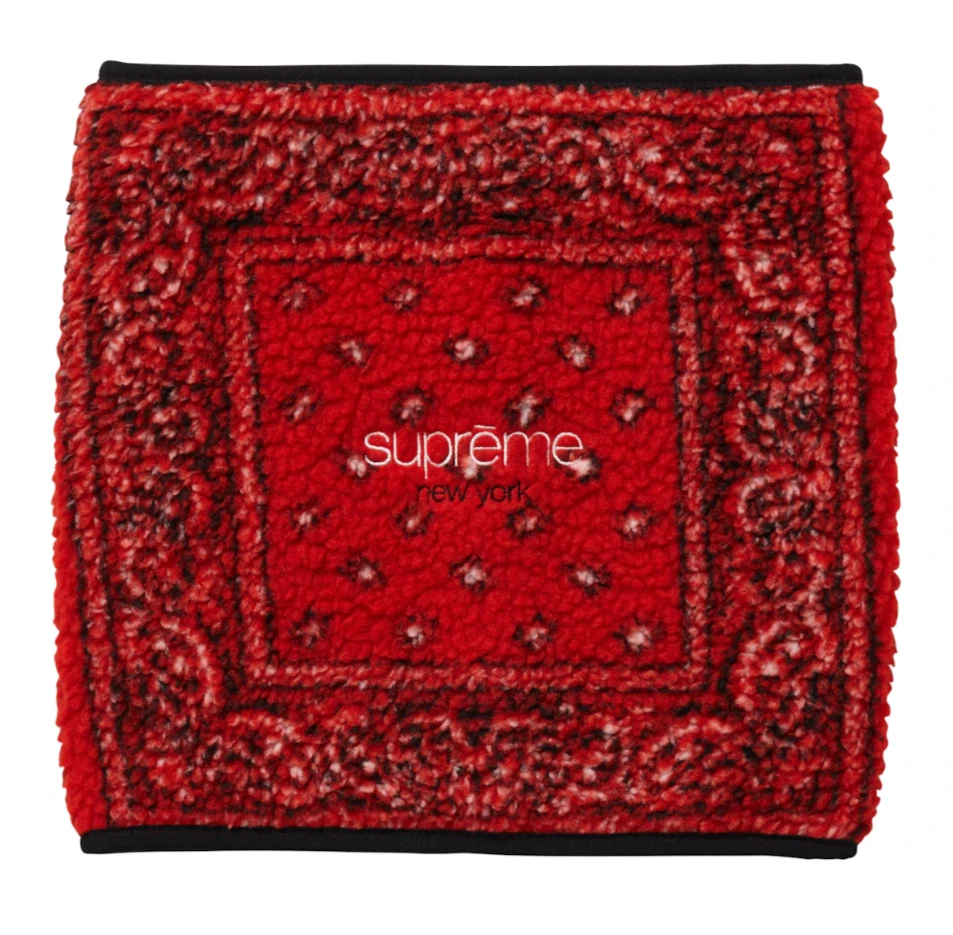 TOUT NEUF !! FW19 Supreme Bandana cornemuse (rouge) taille unique