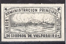 CHILE 1944 Valparaiso seal largest chilean stamp USED