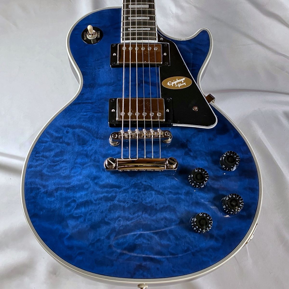Epiphone Les Paul Custom Quilt Viper Blue Electric Guitar Epiphone Les Paul Custom Quilt Viper Blue Electric Guitar
