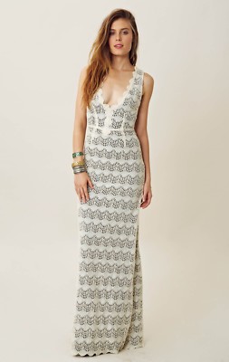 Korovilas Planet Blue Katie Lace Maxi Dress Ivory - Size XS RRP $370 | eBay