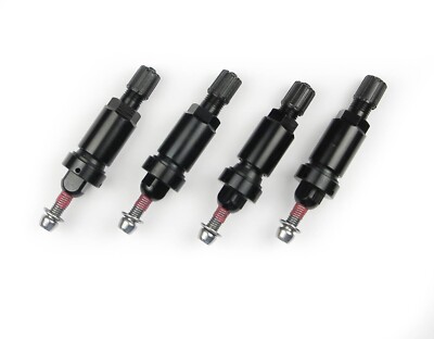 Black Valve Stem Set Fits 2022 Tesla Model 3 Standard Range Plus OEM TPMS Sensor