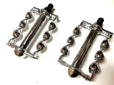 Custom Bicycle Pedals FLAT TWISTED 1/2" Spindle Lowrider Cruiser Bikes CHROME