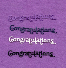 CONGRATULATIONS  11 die cuts scrapbook cards