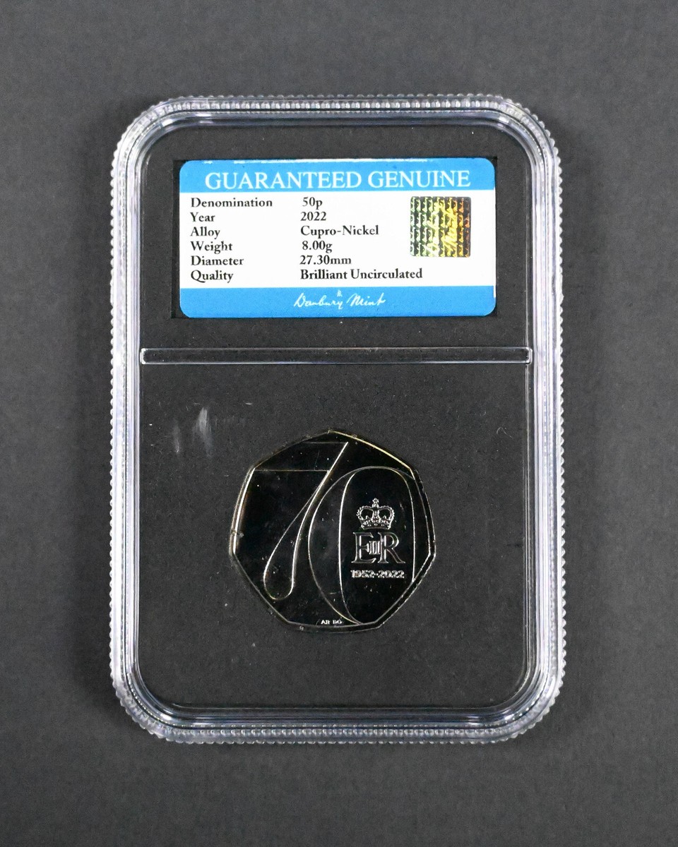 2022 Queen Elizabeth Platinum Jubilee 70th Anniversary 50p Coin