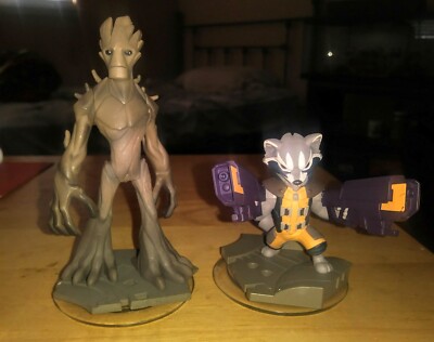 Disney Infinity 2.0 Rocket Raccoon and  Groot Figures