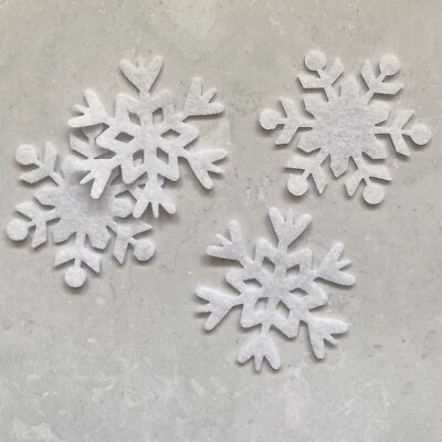 Lacy Felt Snowflakes, Felt Die Cut Snowflakes
