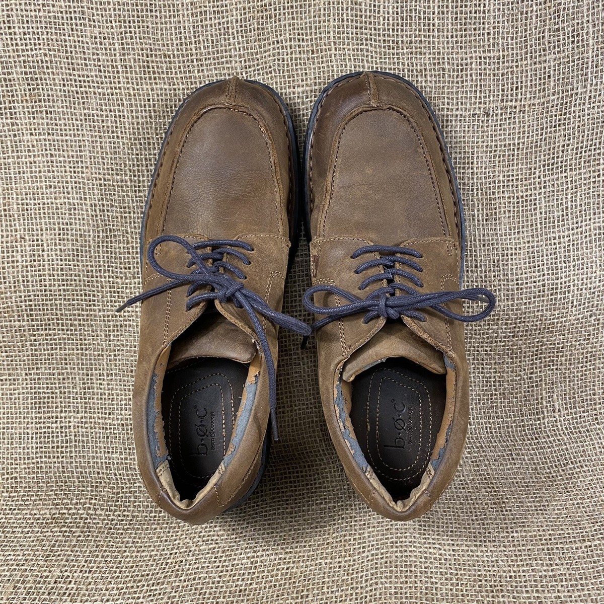 Born Shoes Oxfords  Brown Leather Split Toe Cap Wingtip Lace Up 10 eu 42 Men main image 3
