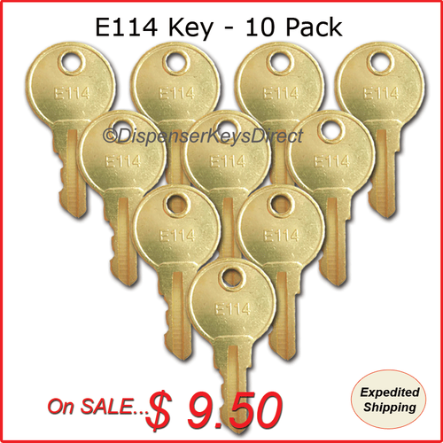 ASI "E114" Key for Paper Towel, Toilet Tissue & Soap Dispensers (10