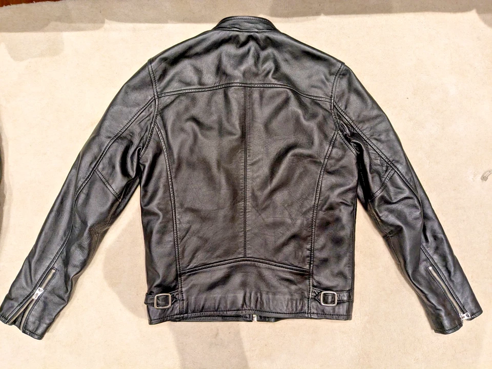 Schott Cafe Racer Leather Jacket Size M Excellent Condition. - Image 2 of 4