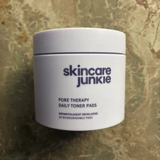 SKINCARE JUNKIE PORE THERAPY DAILY TONER PADS 50 BIODEGRADABLE PADS No Box