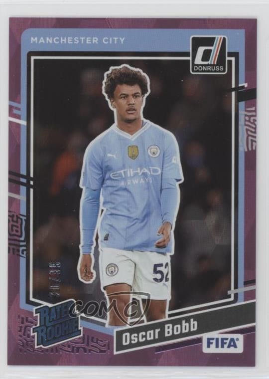 2023 Panini Donruss FIFA Rated Pink Cubic 30/99 Oscar Bobb #178 Rookie RC 1e41