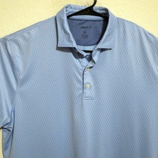 Johnnie-O Shirt Mens XL Short Sleeve Performance Golf Polo Blue Stars