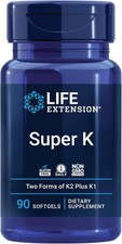Life Extension Super K Vitamin K with K1 and two forms of K2 , 90 softgels