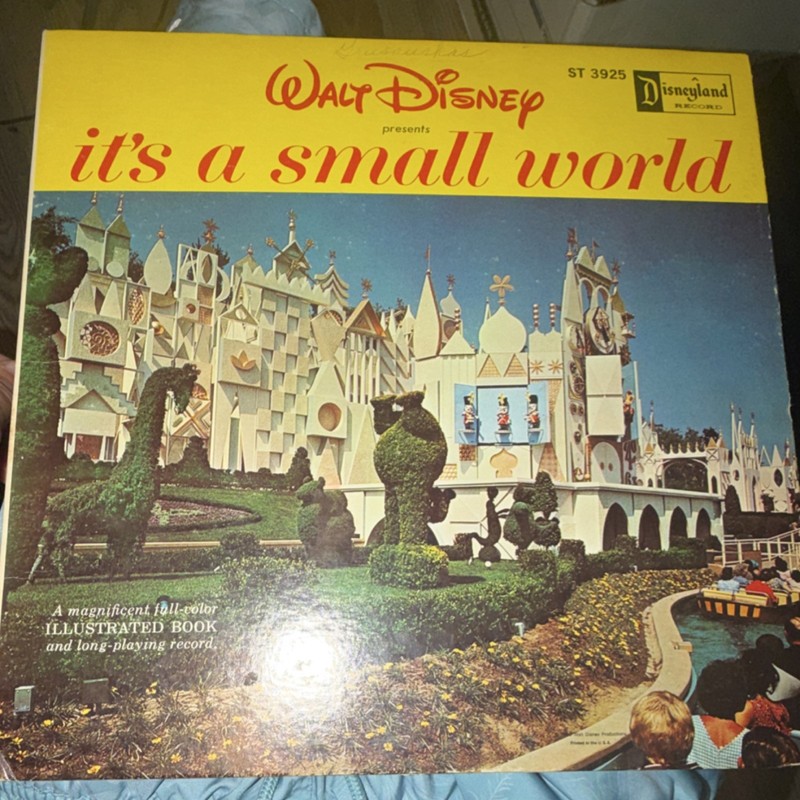 Disneyland Records Walt Disney It’s a Small World LP Record ST 3925 Disney