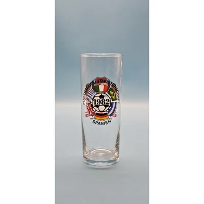Steffi Fußball WM 1982 Spanien altes Bierglas Brauerei Glas alt - Bild 1 von 2