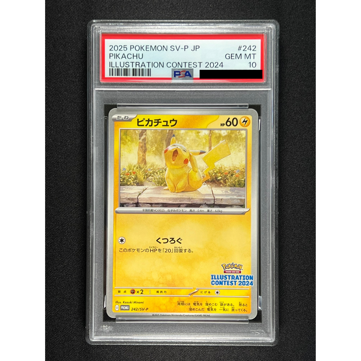 ピカチュウ 242/SV-P ILLUSTRATIONCONTES 2024 PSA 10] Pikachu Pokemon Card Japanese 242/SV-P Illustration