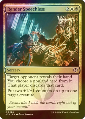 MTG Render Speechless FOIL SOS English