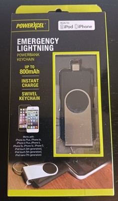 EMERGENCY MICRO USB Powerxcel Bank Key Chain F3.6 New