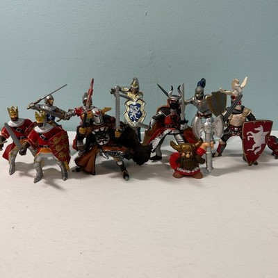 Papo Schleich Mixed Lot 10 Figures Knights + Footmen Medieval Fighters Princes