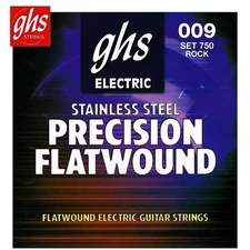 GHS 750 Precision Flatwound Stainless Steel Ultra Light Guitar Strings 9-42