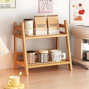 Bamboo Spice Rack, 2 Tier, 27 x 17.5 x 28.5 cm