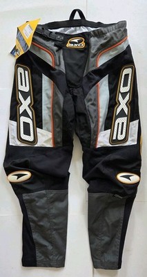 NEW OLD STOCK SCHWARZ/ANTHRAZIT/GRAU ORIGINAL 32W AXO MX MOTOCROSS-HOSE FÜR ERWACHSENE