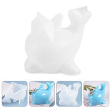 1Pc 3D Dolphin Mold Dolphin Shaped Ornament Casting Mold DIY Silicone Mould