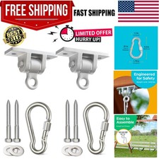 Swing Set Hangers - 2 Heavy Duty Brackets with Locking Snap Hooks for Porch, ...