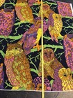 Vintage Bloomcraft Psychedelic Neon Colorful Owl Pattern Fabric Barred Screech — photo 2