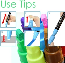 Jumbo 12Colors Markers Acrylic Paint Pens 10Mm Felt Tip Poster Waterproof Fabric