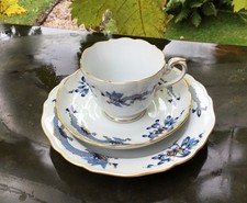 ⚔ Meissen Kaffeegedeck 3tlg Reicher Drache blau goldschattiert Tasse UT Teller 1