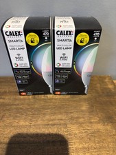 2 x Calex Smart Multi Color  Led Lamp E14 Candle Wifi 2.4 GHZ 470 Lumen 4.9 Watt