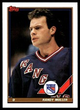 1991-92 Topps #371 Randy Moller New York Rangers Hockey Card