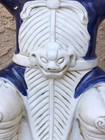 Two Rare Inmortals Porcelain Blue/White Statues Candlestick Asian Heavy 13” — photo 4