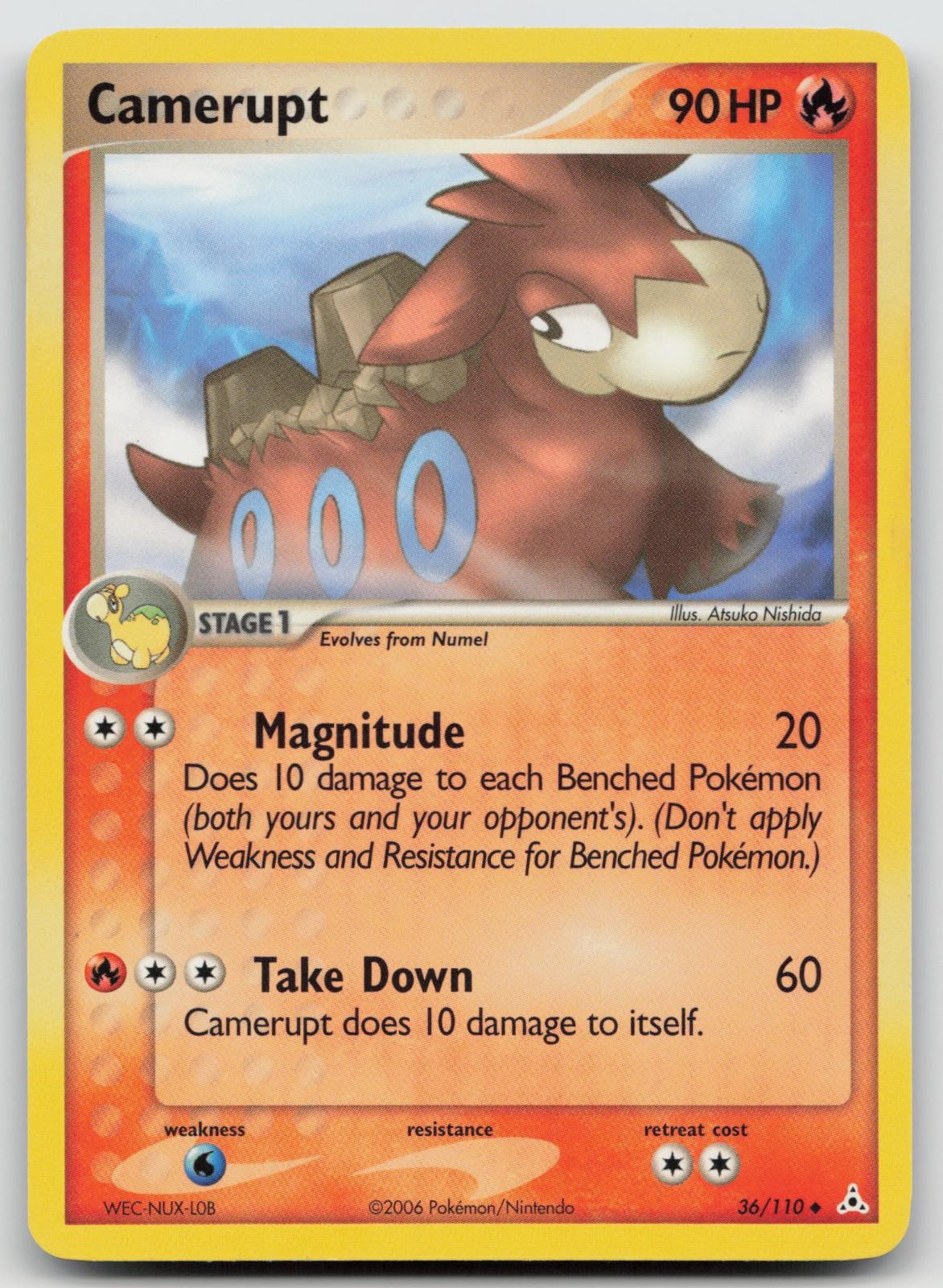 Camerupt 36/110 LP Holon Phantoms Pokemon